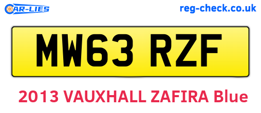 MW63RZF are the vehicle registration plates.
