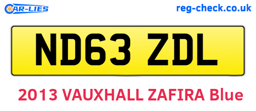ND63ZDL are the vehicle registration plates.