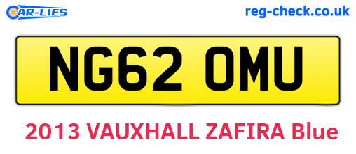 NG62OMU are the vehicle registration plates.