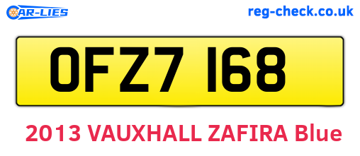 OFZ7168 are the vehicle registration plates.
