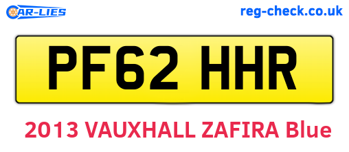 PF62HHR are the vehicle registration plates.