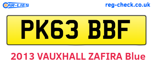 PK63BBF are the vehicle registration plates.