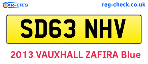 SD63NHV are the vehicle registration plates.