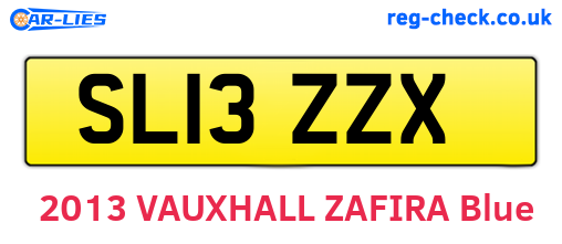 SL13ZZX are the vehicle registration plates.