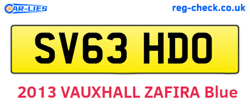 SV63HDO are the vehicle registration plates.