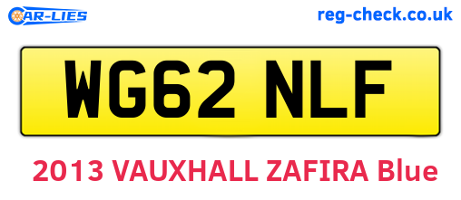 WG62NLF are the vehicle registration plates.