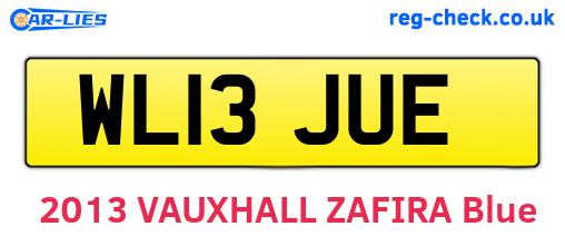 WL13JUE are the vehicle registration plates.