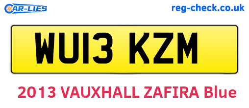 WU13KZM are the vehicle registration plates.