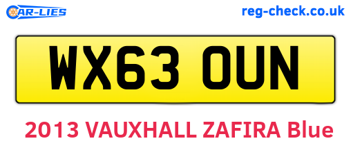 WX63OUN are the vehicle registration plates.