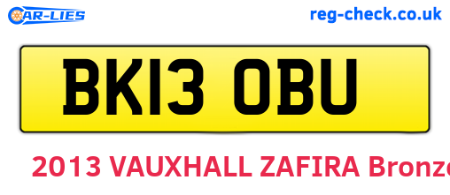 BK13OBU are the vehicle registration plates.