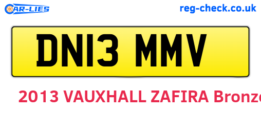 DN13MMV are the vehicle registration plates.