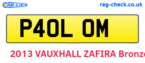P40LOM are the vehicle registration plates.