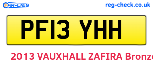 PF13YHH are the vehicle registration plates.