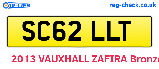 SC62LLT are the vehicle registration plates.