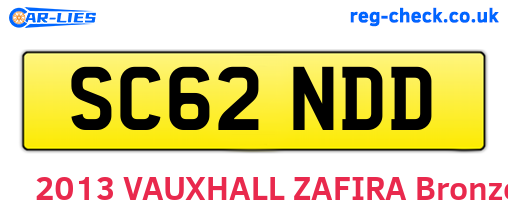 SC62NDD are the vehicle registration plates.