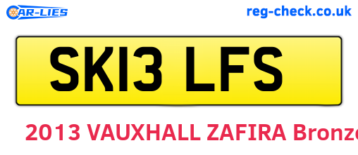 SK13LFS are the vehicle registration plates.