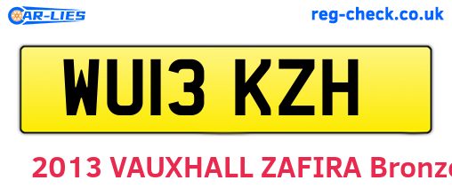 WU13KZH are the vehicle registration plates.