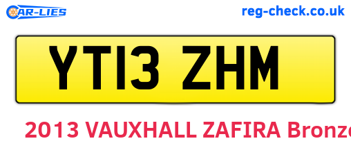 YT13ZHM are the vehicle registration plates.