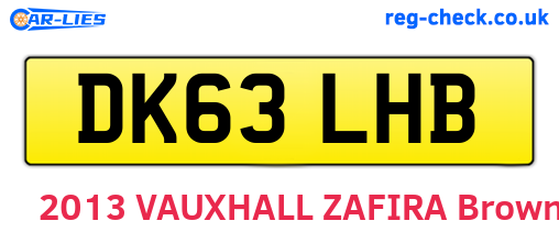 DK63LHB are the vehicle registration plates.