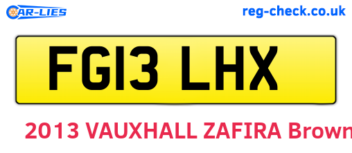 FG13LHX are the vehicle registration plates.
