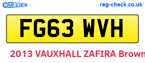 FG63WVH are the vehicle registration plates.