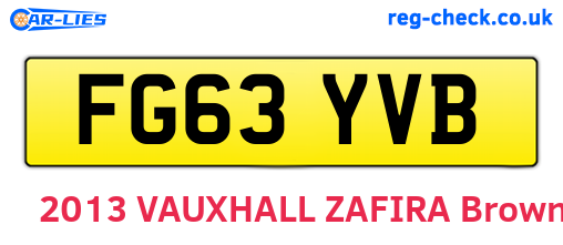FG63YVB are the vehicle registration plates.