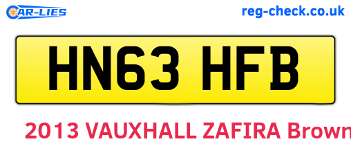 HN63HFB are the vehicle registration plates.