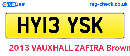 HY13YSK are the vehicle registration plates.
