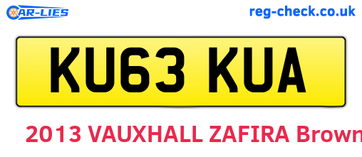 KU63KUA are the vehicle registration plates.