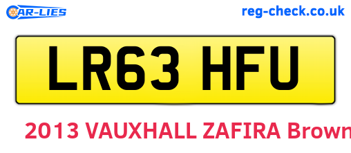 LR63HFU are the vehicle registration plates.