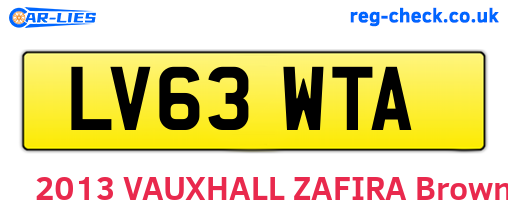 LV63WTA are the vehicle registration plates.
