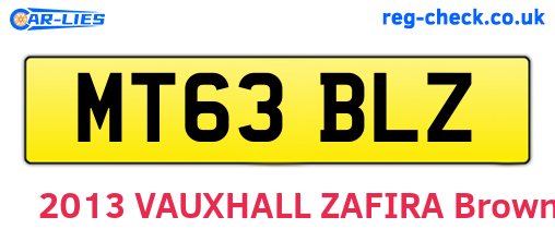 MT63BLZ are the vehicle registration plates.