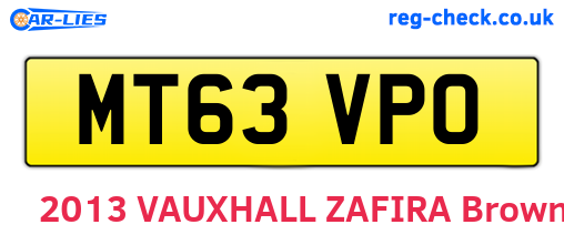MT63VPO are the vehicle registration plates.