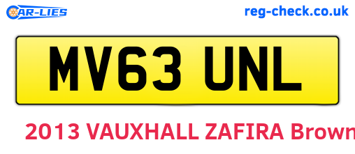 MV63UNL are the vehicle registration plates.