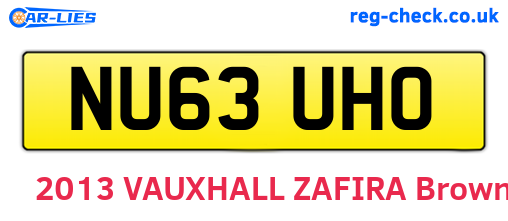 NU63UHO are the vehicle registration plates.