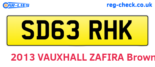 SD63RHK are the vehicle registration plates.