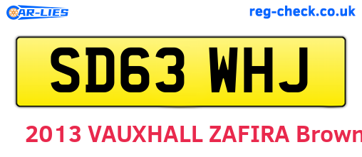 SD63WHJ are the vehicle registration plates.