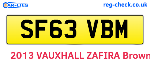 SF63VBM are the vehicle registration plates.