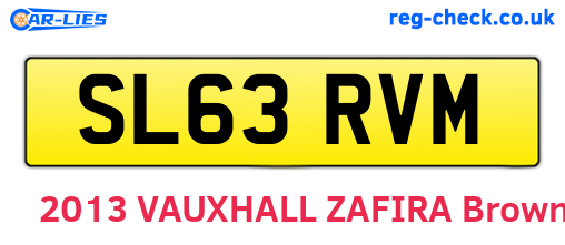 SL63RVM are the vehicle registration plates.