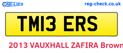TM13ERS are the vehicle registration plates.