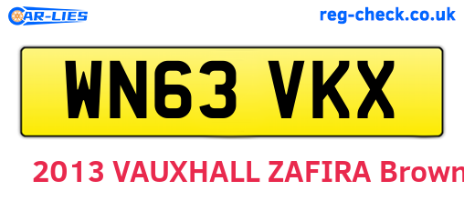 WN63VKX are the vehicle registration plates.
