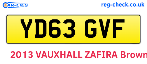 YD63GVF are the vehicle registration plates.