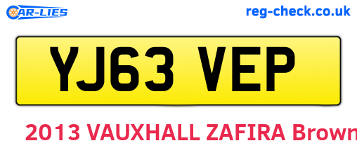 YJ63VEP are the vehicle registration plates.