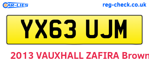 YX63UJM are the vehicle registration plates.