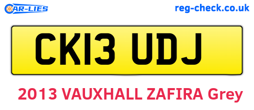 CK13UDJ are the vehicle registration plates.