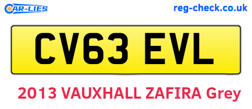 CV63EVL are the vehicle registration plates.