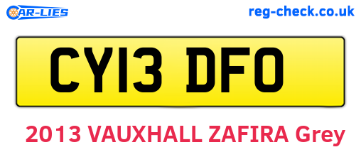 CY13DFO are the vehicle registration plates.