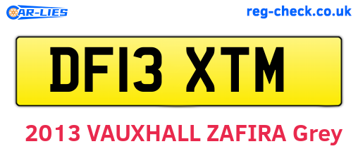 DF13XTM are the vehicle registration plates.