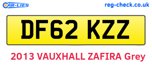 DF62KZZ are the vehicle registration plates.