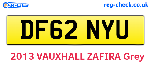 DF62NYU are the vehicle registration plates.